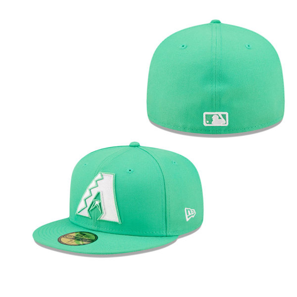 Arizona Diamondbacks Island Green Logo White 59FIFTY Fitted Hat