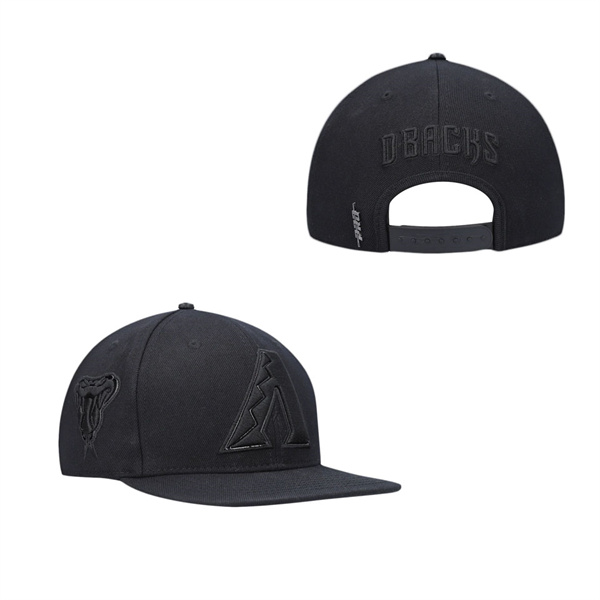 Arizona Diamondbacks Pro Standard Black Triple Black Wool Snapback Hat