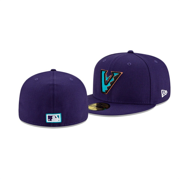 Arizona Diamondbacks Upside Down Purple 59FIFTY Fitted Hat