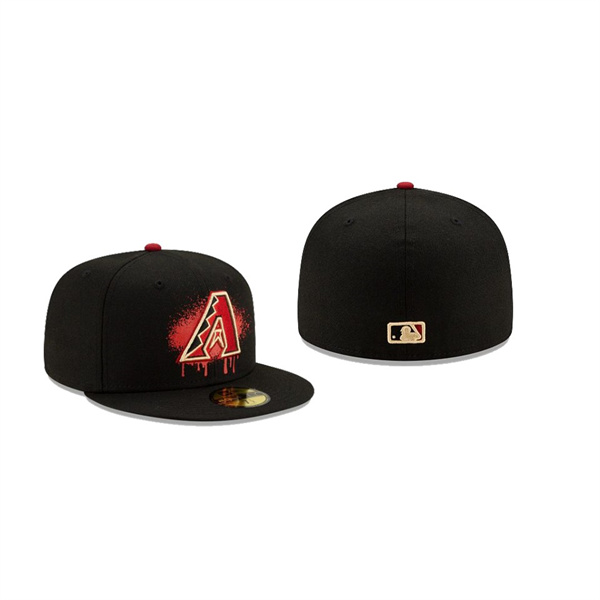 Men's Arizona Diamondbacks Drip Front Black 59FIFTY Fitted Hat