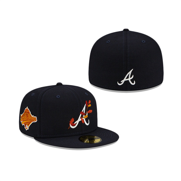 Braves Leafy Front 59FIFTY Fitted Cap