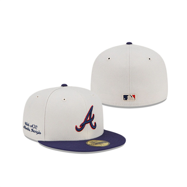 Wish X Braves Gray 59FIFTY Fitted Hat