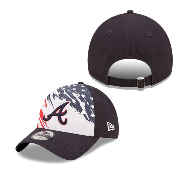 Atlanta Braves Navy 2022 4th Of July Stars Stripes 9TWENTY Adjustable Hat