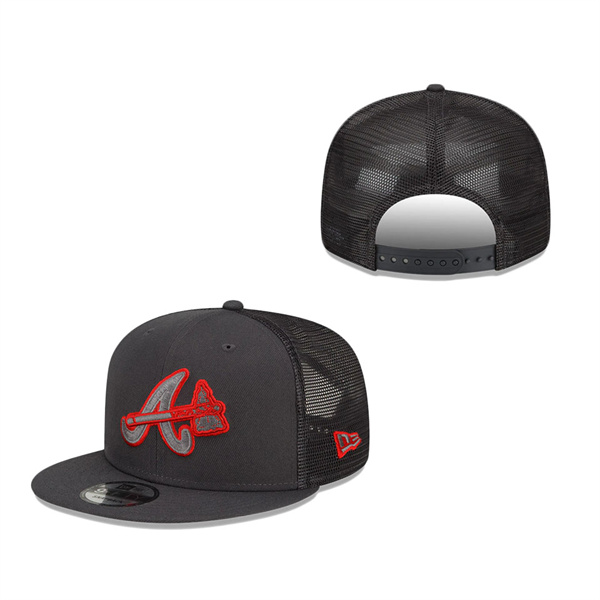 Atlanta Braves New Era 2022 Batting Practice 9FIFTY Snapback Adjustable Hat Graphite
