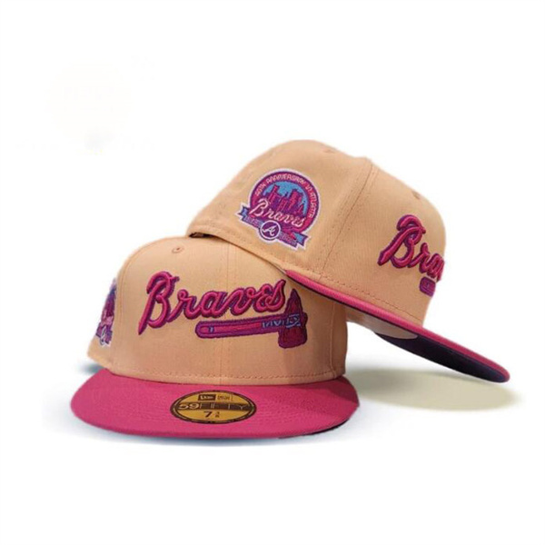 New Era Atlanta Braves Peach Fusion Pink 40th Anniversary 59FIFTY Fitted Hat