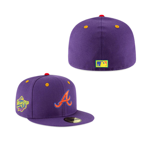 Atlanta Braves Roygbiv 2.0 Fitted Hat