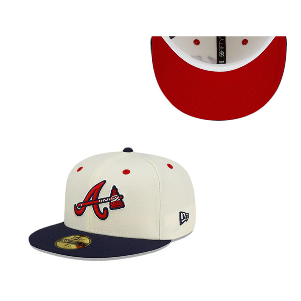 Atlanta Braves Summer Nights Fitted Hat