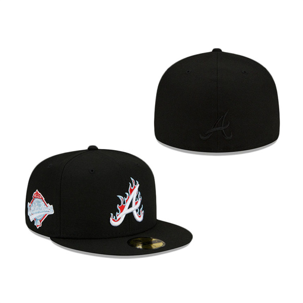 Atlanta Braves Team Fire 59FIFTY Fitted Hat