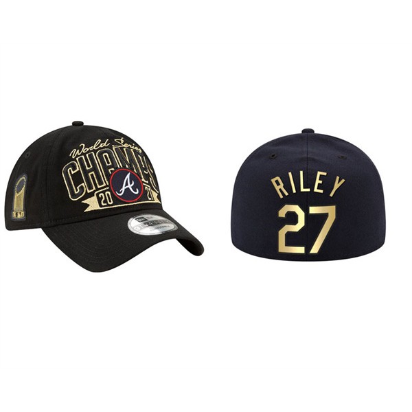 Austin Riley Atlanta Braves Black 2021 World Series Champions Hat