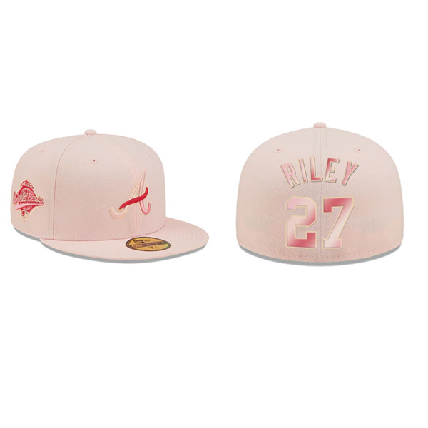 Austin Riley Atlanta Braves Pink Blossoms Fitted Hat