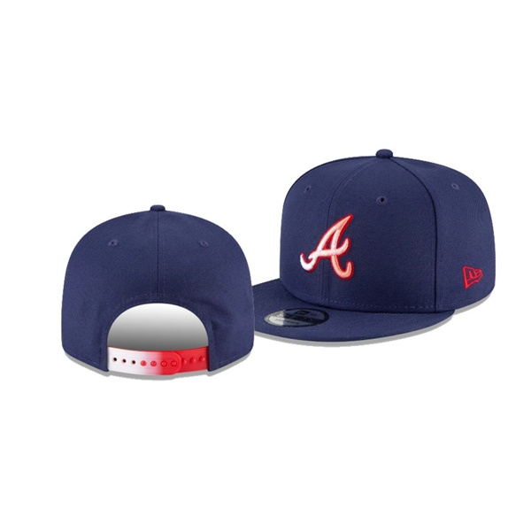 Men's Atlanta Braves Americana Fade Navy Snapback Hat