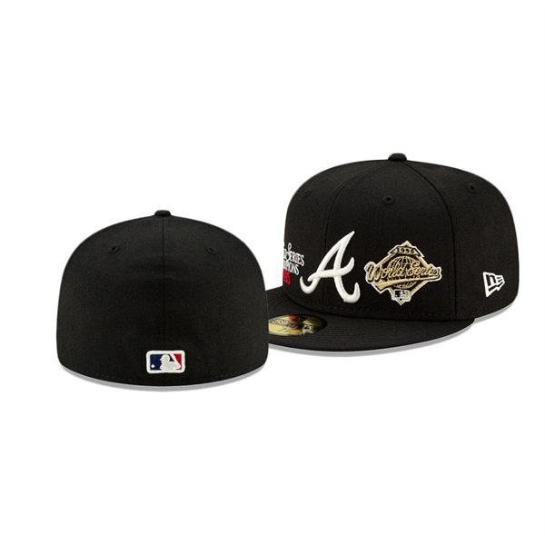 Atlanta Braves Champion Black 59FIFTY Fitted Hat