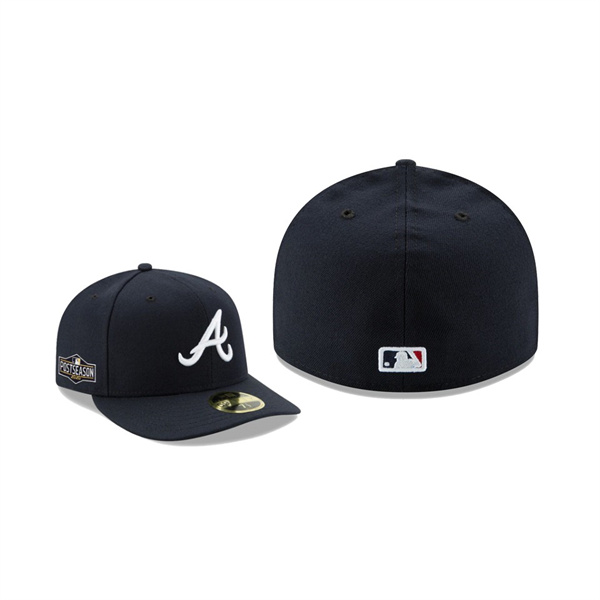 Men's Atlanta Braves 2020 Postseason Navy Side Patch Road Low Profile 59FIFTY Fitted Hat