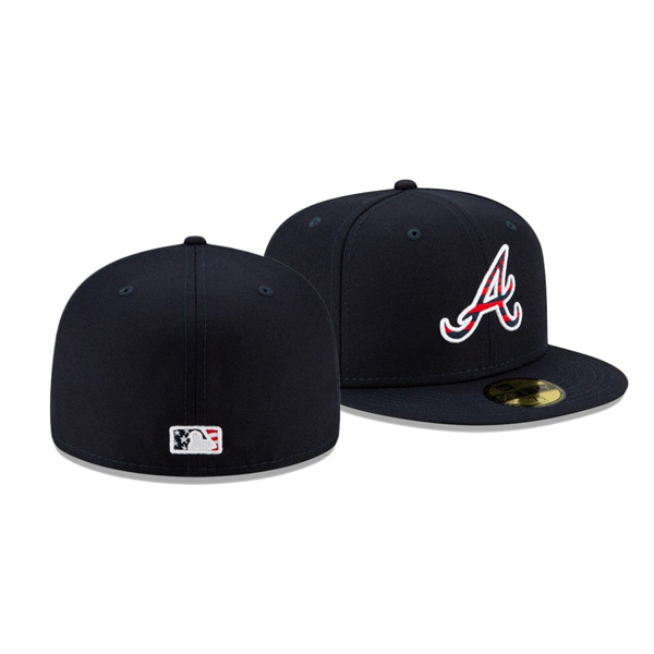 Atlanta Braves 2021 Independence Day Navy 59FIFTY 4th Of July Hat