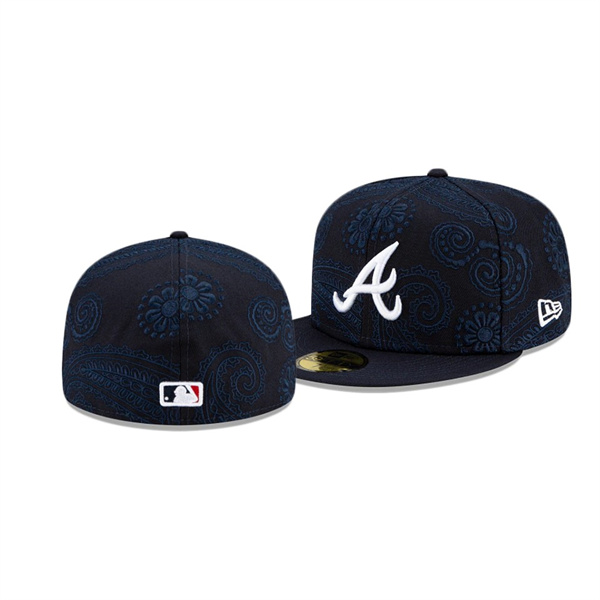 Men's Braves Swirl Navy 59FIFTY Fitted Hat