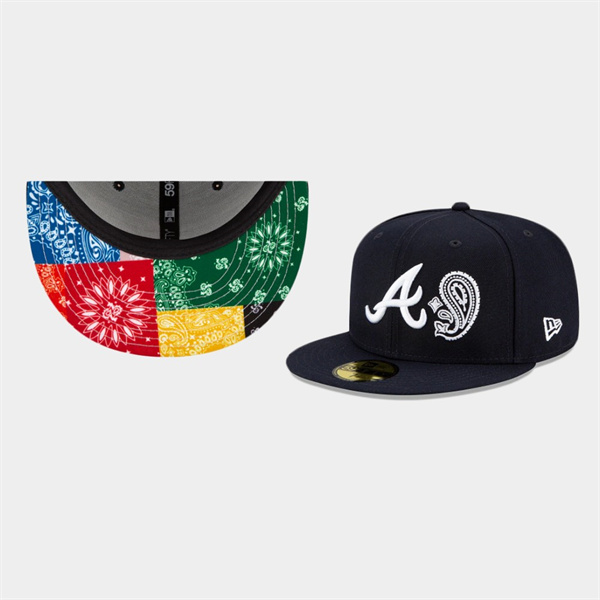 Atlanta Braves Patchwork Undervisor 59FIFTY Fitted Hat