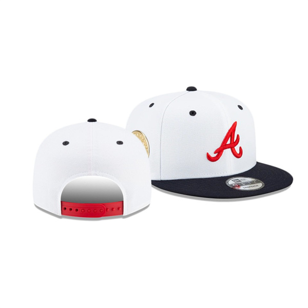Atlanta Braves Americana White 9FIFTY Snapback Hat