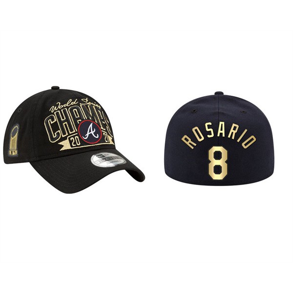 Eddie Rosario Atlanta Braves Black 2021 World Series Champions Hat
