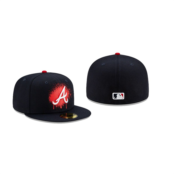 Men's Atlanta Braves Drip Front Black 59FIFTY Fitted Hat