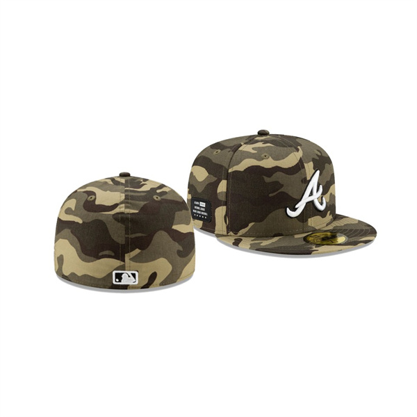 Men's Atlanta Braves 2021 Armed Forces Day Camo On-Field 59FIFTY Fitted Hat
