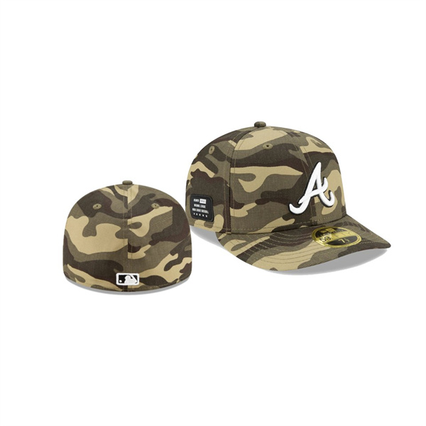 Men's Atlanta Braves 2021 Armed Forces Day Camo On-Field Low Profile 59FIFTY Fitted Hat