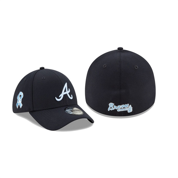 Men's Atlanta Braves 2021 Father's Day Navy 39THIRTY Flex Hat