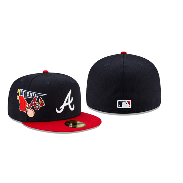 Men's Atlanta Braves City Patch Navy 59FIFTY Fitted Hat