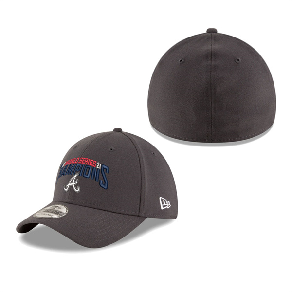 Atlanta Braves Graphite 2021 World Series Champions Arch 39THIRTY Flex Hat