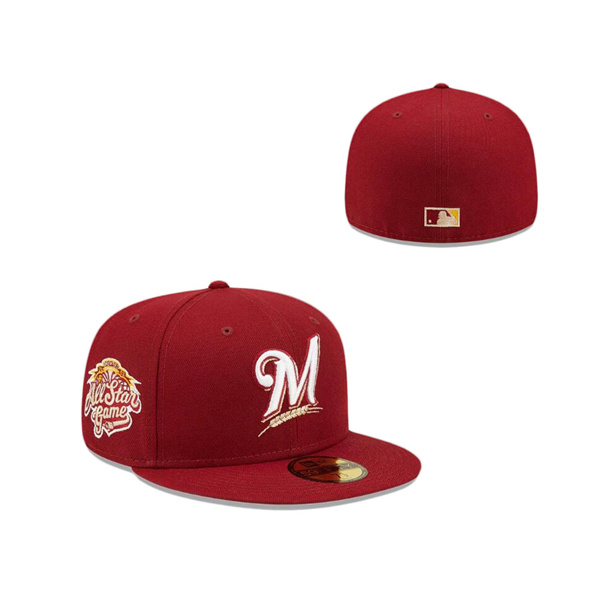 Milwaukee Brewers Cardinal Sunshine 59FIFTY Fitted Hat