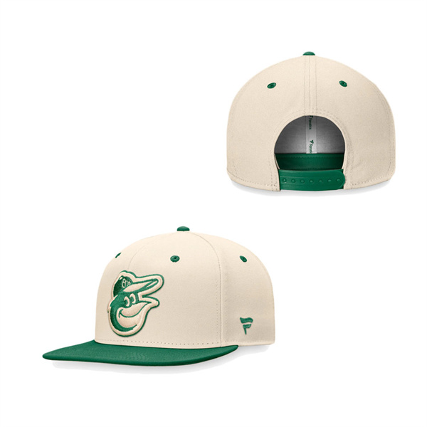 Baltimore Orioles Natural Kelly Green St. Patrick's Day Two Tone Snapback Hat