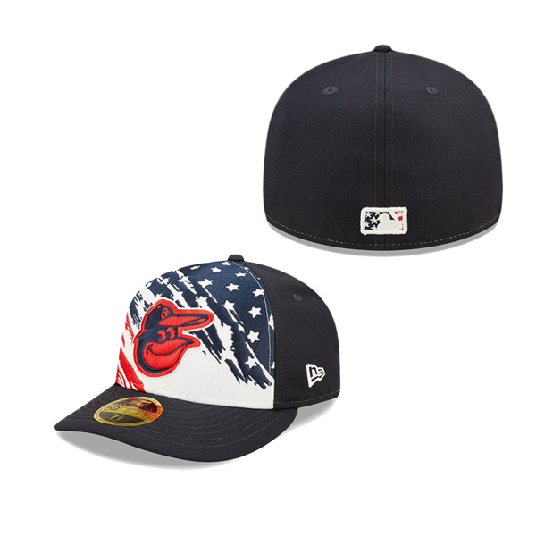 Baltimore Orioles Navy 2022 4th Of July Stars Stripes Low Profile 59FIFTY Fitted Hat