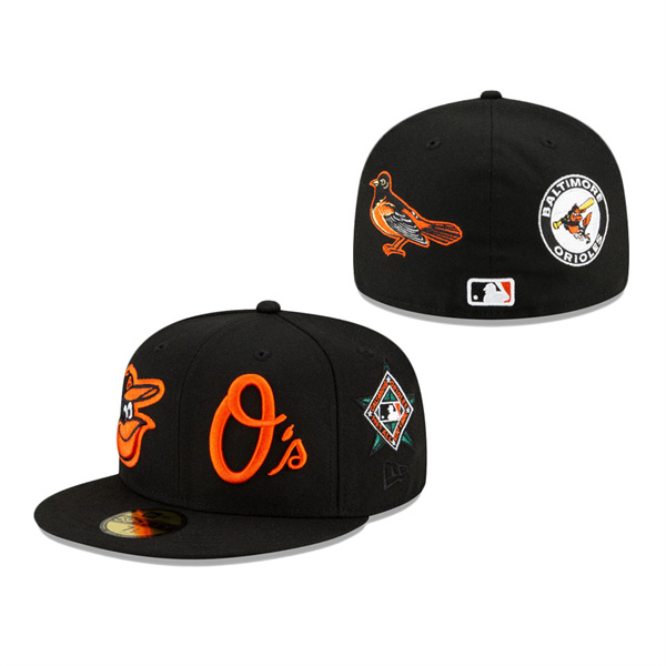 Baltimore Orioles New Era Patch Pride 59FIFTY Fitted Hat Black