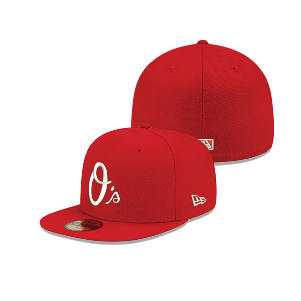 Baltimore Orioles Red Logo 59FIFTY Fitted Hat