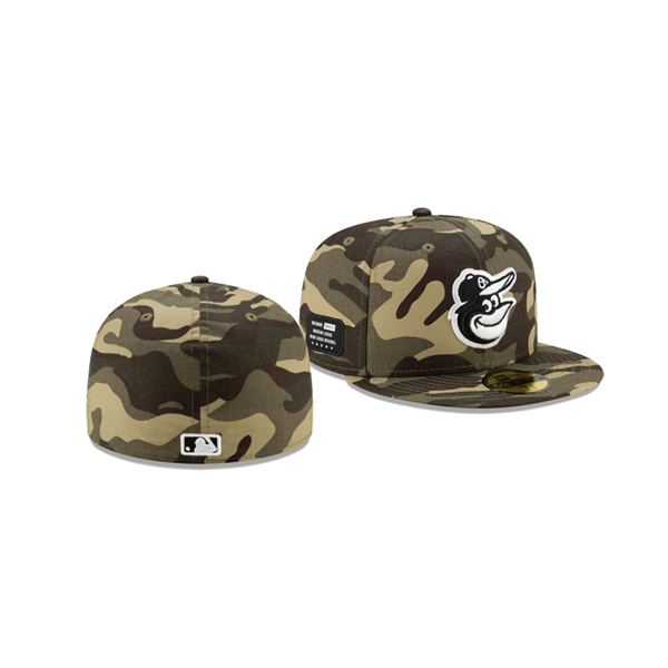 Men's Baltimore Orioles 2021 Armed Forces Day Camo On-Field 59FIFTY Fitted Hat