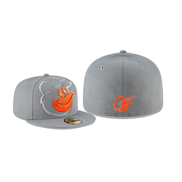 Men's Baltimore Orioles Alternate Logo Elements Gray 59FIFTY Fitted Hat