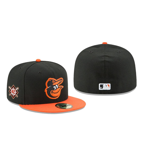 Men's Baltimore Orioles Jackie Robinson Day Black 59FIFTY Fitted Hat