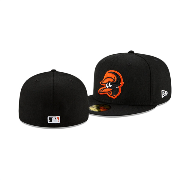Baltimore Orioles Upside Down Black 59FIFTY Fitted Hat