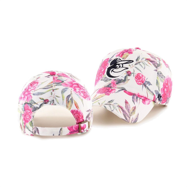 Women's Baltimore Orioles Peony White Clean Up Hat