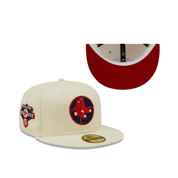 Boston Red Sox 1967 World Series Chrome Alternate Undervisor 59FIFTY Fitted Cap Cream