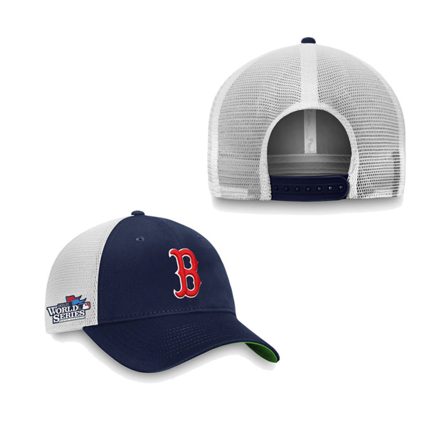 Boston Red Sox Navy 2013 World Series Patch Team Trucker Snapback Hat