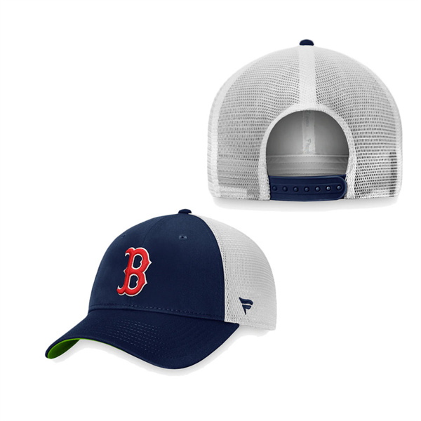 Boston Red Sox Navy White 2004 World Series Patch Team Trucker Snapback Hat