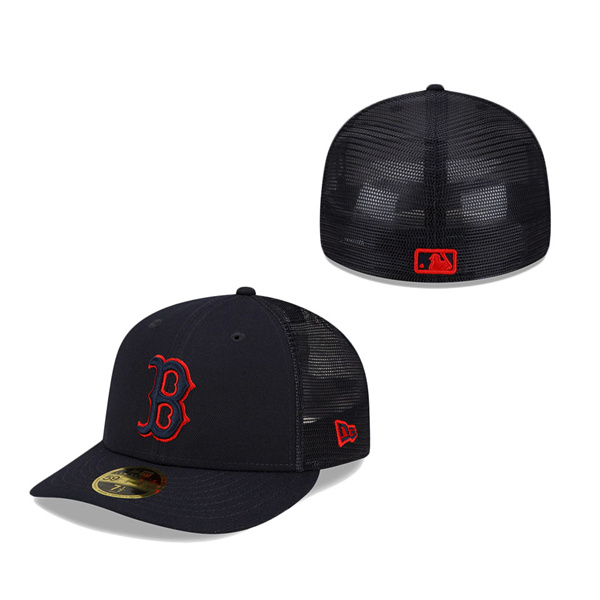 Boston Red Sox New Era 2022 Batting Practice Low Profile 59FIFTY Fitted Hat Navy