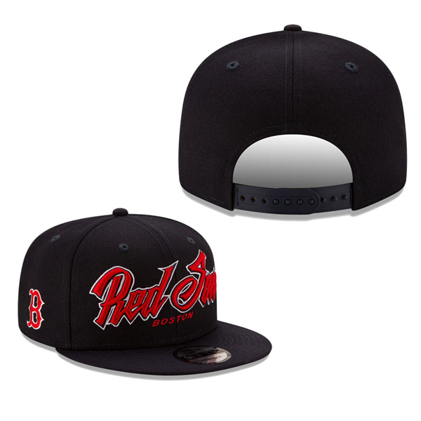 Boston Red Sox Slab 9FIFTY Snapback Hat Navy