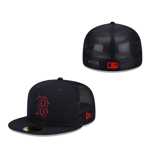 Boston Red Sox New Era Youth 2022 Batting Practice 59FIFTY Fitted Hat Navy