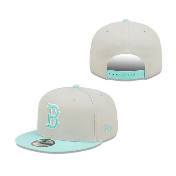 Boston Red Sox New Era Spring Two-Tone 9FIFTY Snapback Hat Gray Turquoise
