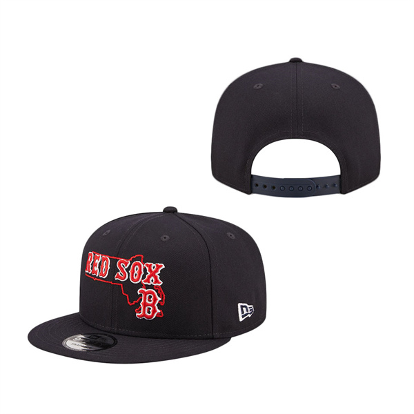 Boston Red Sox New Era State 9FIFTY Snapback Hat Navy