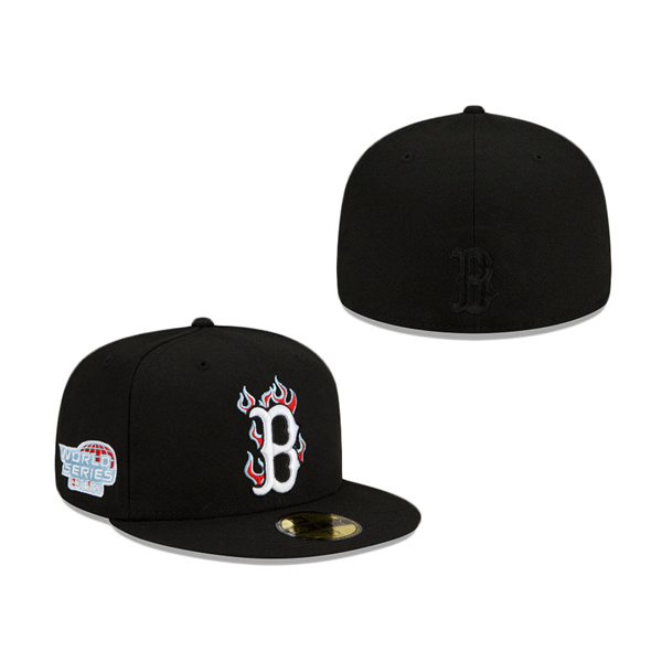 Boston Red Sox Team Fire 59FIFTY Fitted Hat