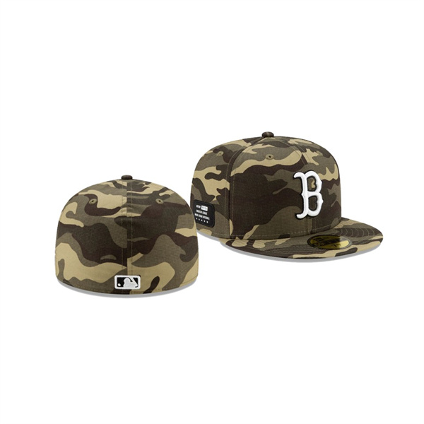 Men's Boston Red Sox 2021 Armed Forces Day Camo On-Field 59FIFTY Fitted Hat