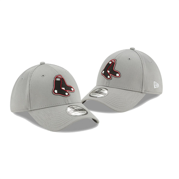 Men's Red Sox Clubhouse Gray 39THIRTY Flex Hat