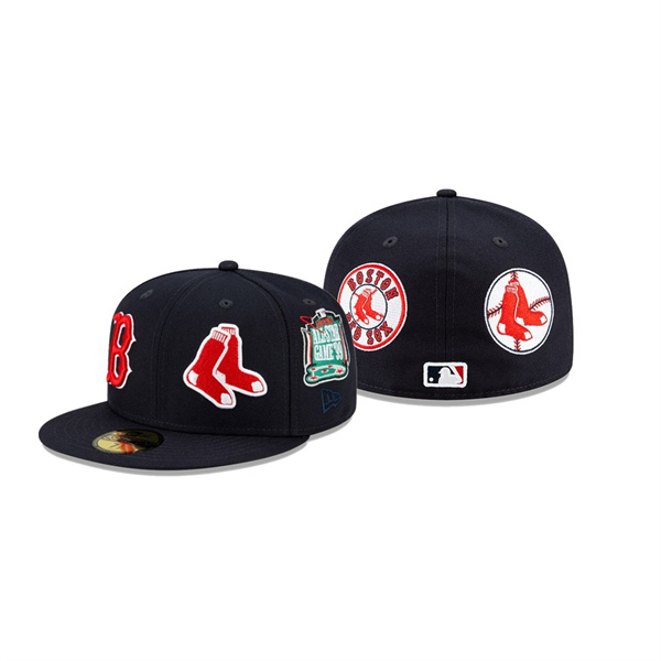 Men's Boston Red Sox Team Pride Navy 59FIFTY Fitted Hat